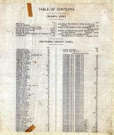 Table of Contents, Bottineau County 1910